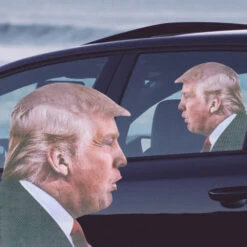 Thumbs Up Ride With Trump - Car Window Decal