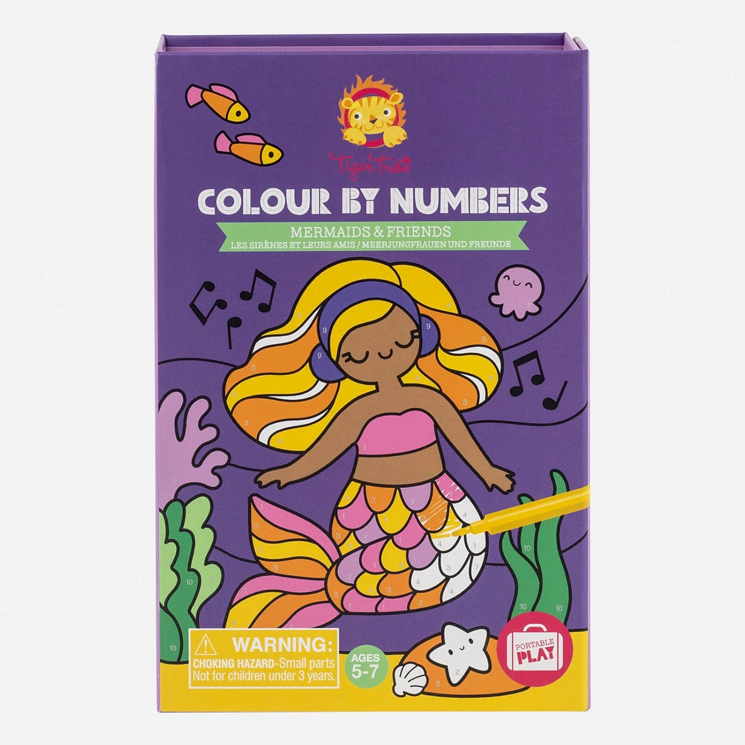 Tiger Tribe Colouring By Numbers - Mermaids & Friends 3 Tiger Tribe Colouring By Numbers - Mermaids & Friends