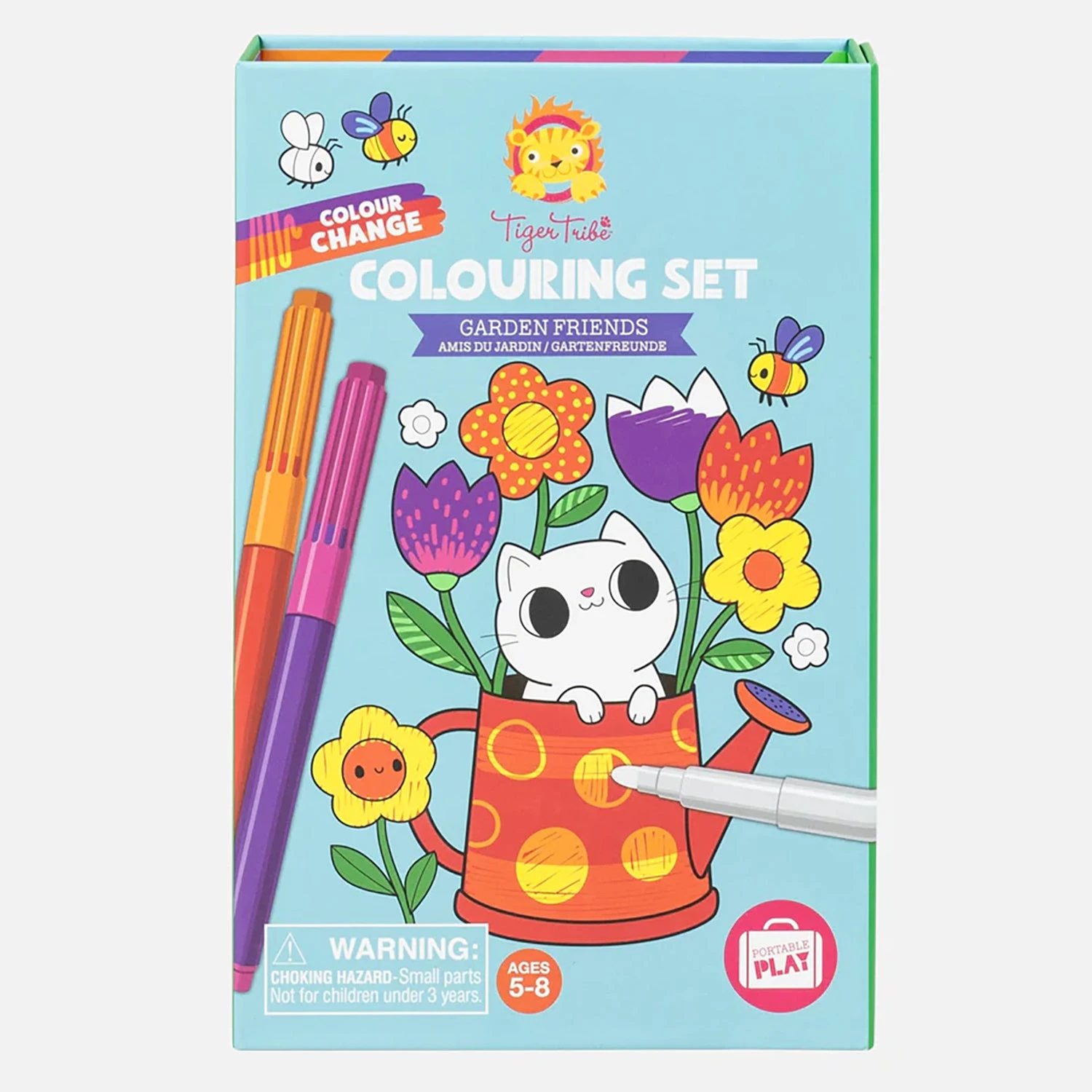 Tiger Tribe Colour Change Colouring Set - Garden Friends 3 Tiger Tribe Colour Change Colouring Set - Garden Friends