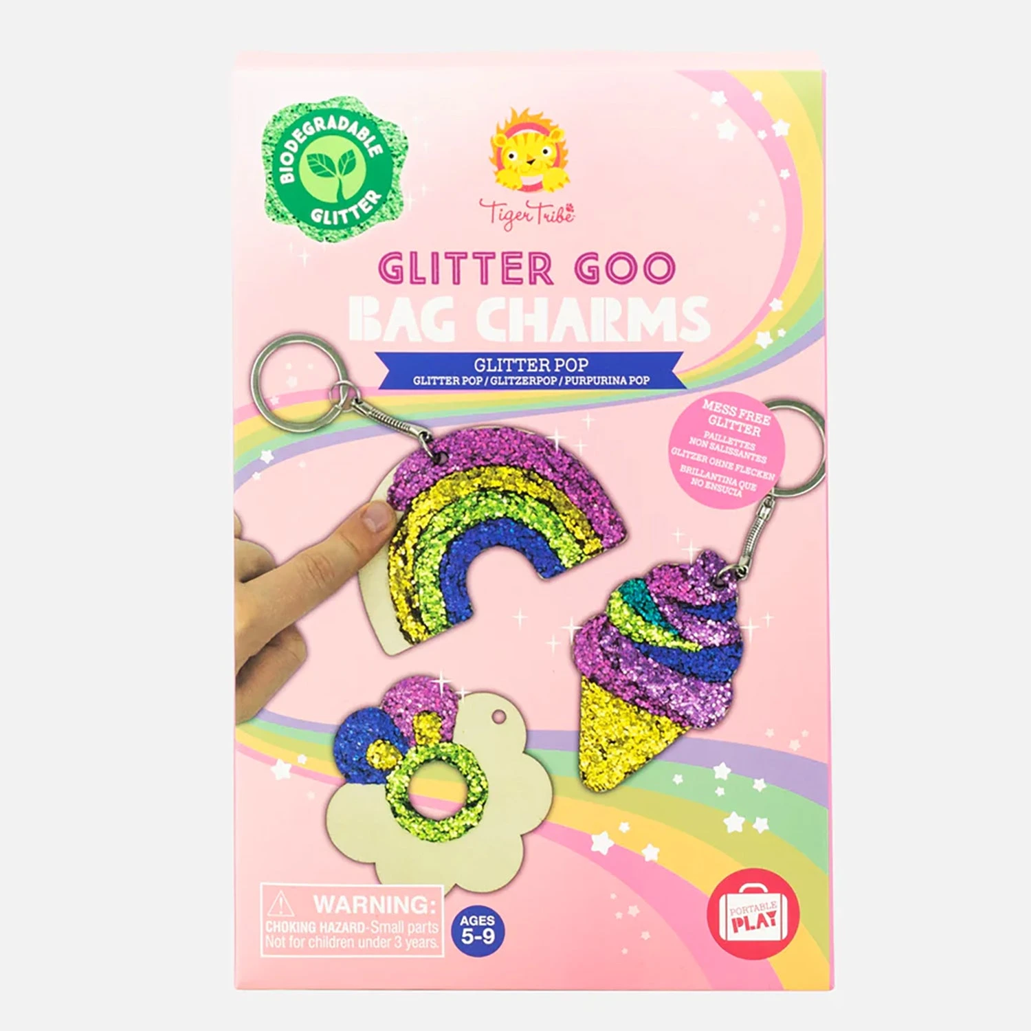 Tiger Tribe Glitter Goo Craft Set - Bag Charms 3 Tiger Tribe Glitter Goo Craft Set - Bag Charms