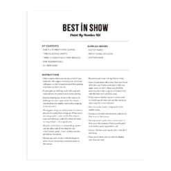 Best In Show Paint By Number Kit 12 Best In Show Paint By Number Kit -Toy Sale Store 9780735378148 3