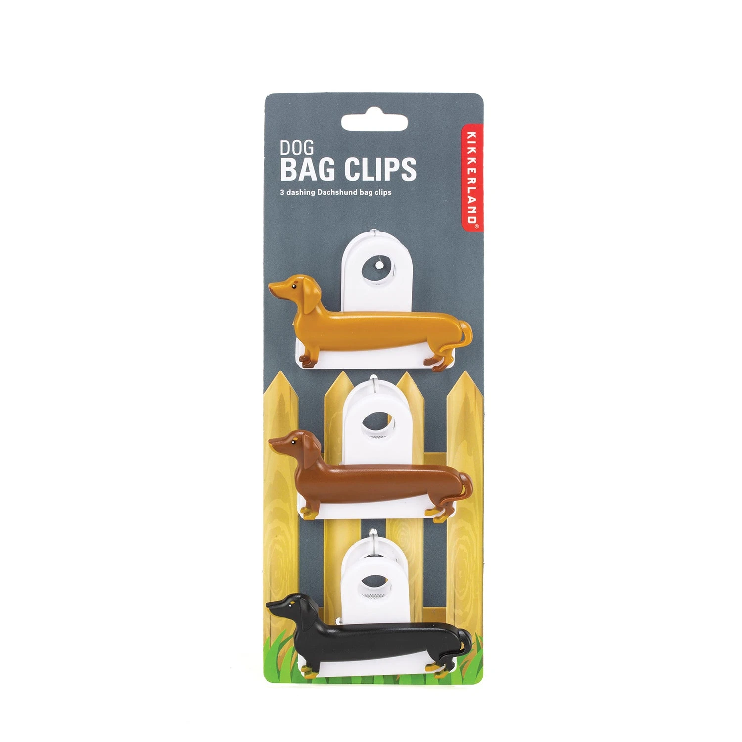 KIKKERLAND Sausage Dog Bag Clips - Set Of 3 3 KIKKERLAND Sausage Dog Bag Clips - Set Of 3