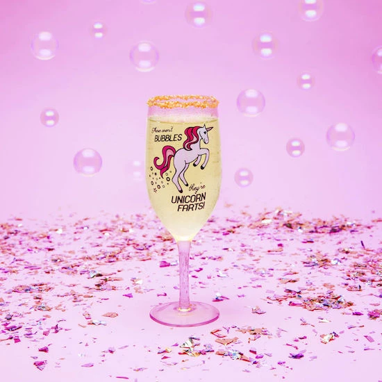 BigMouth - The Unicorn Farts Champagne Glass 4 BigMouth - The Unicorn Farts Champagne Glass - Image 2
