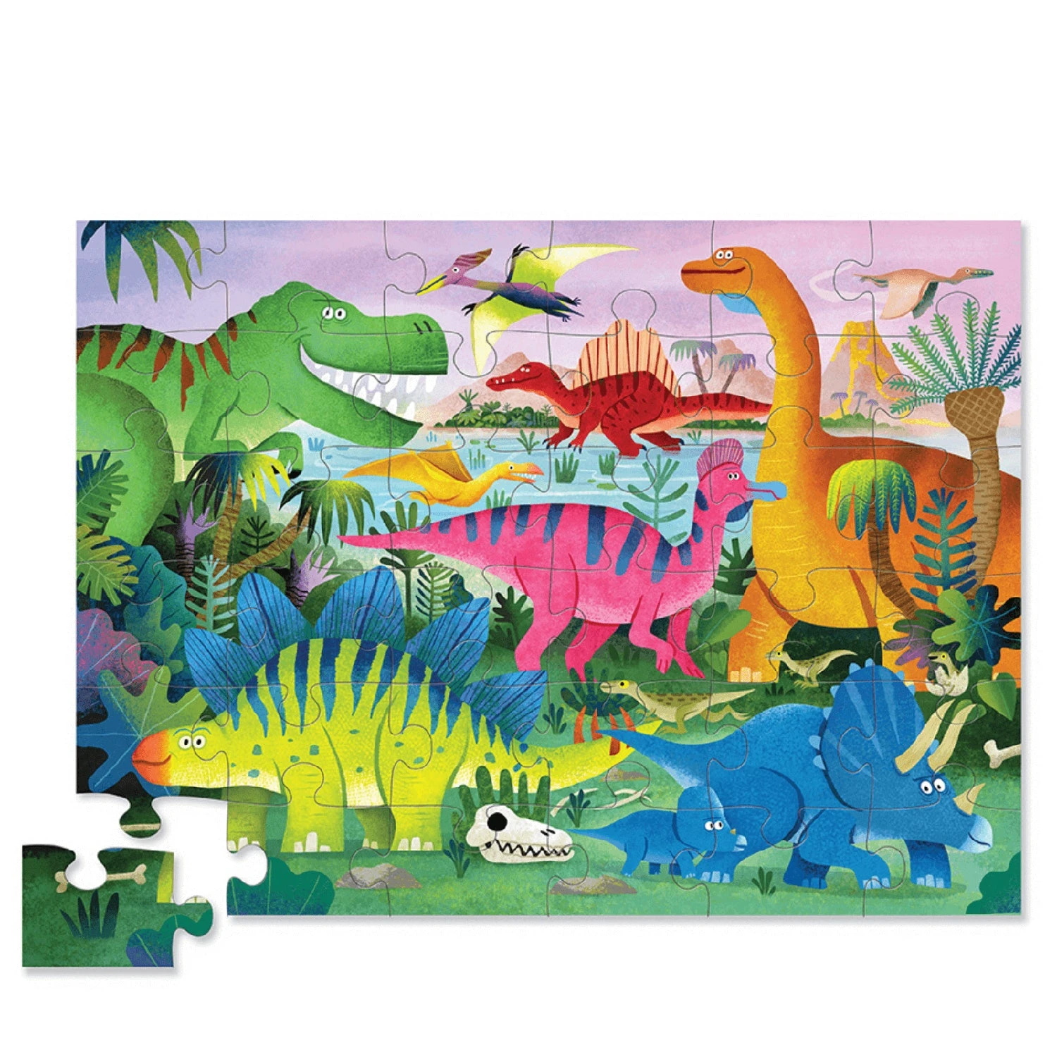 Crocodile Creek 36 Piece Classic Floor Puzzle - Dino Land 5 Crocodile Creek 36 Piece Classic Floor Puzzle - Dino Land - Image 3