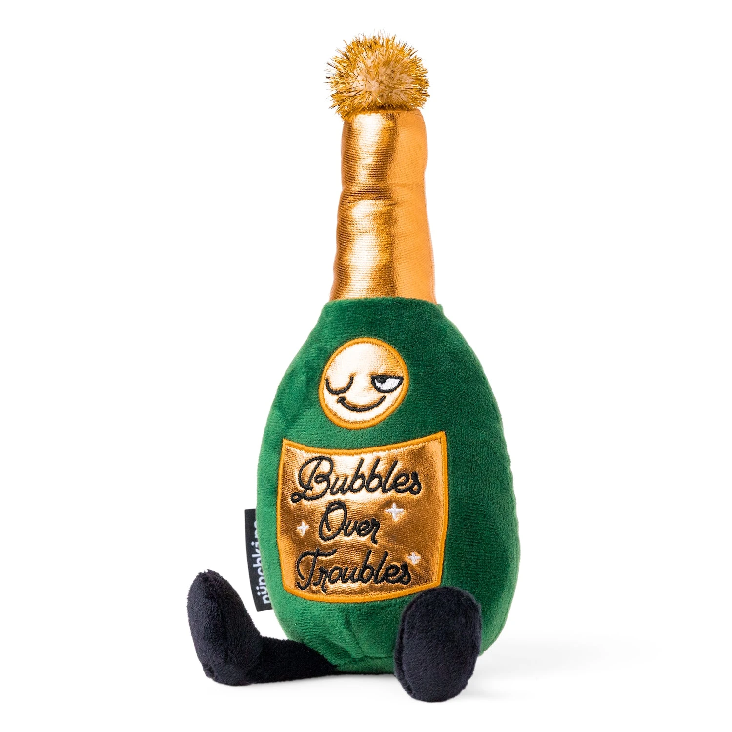 "Bubbles Over Troubles" Plush Champagne Bottle 3 "Bubbles Over Troubles" Plush Champagne Bottle