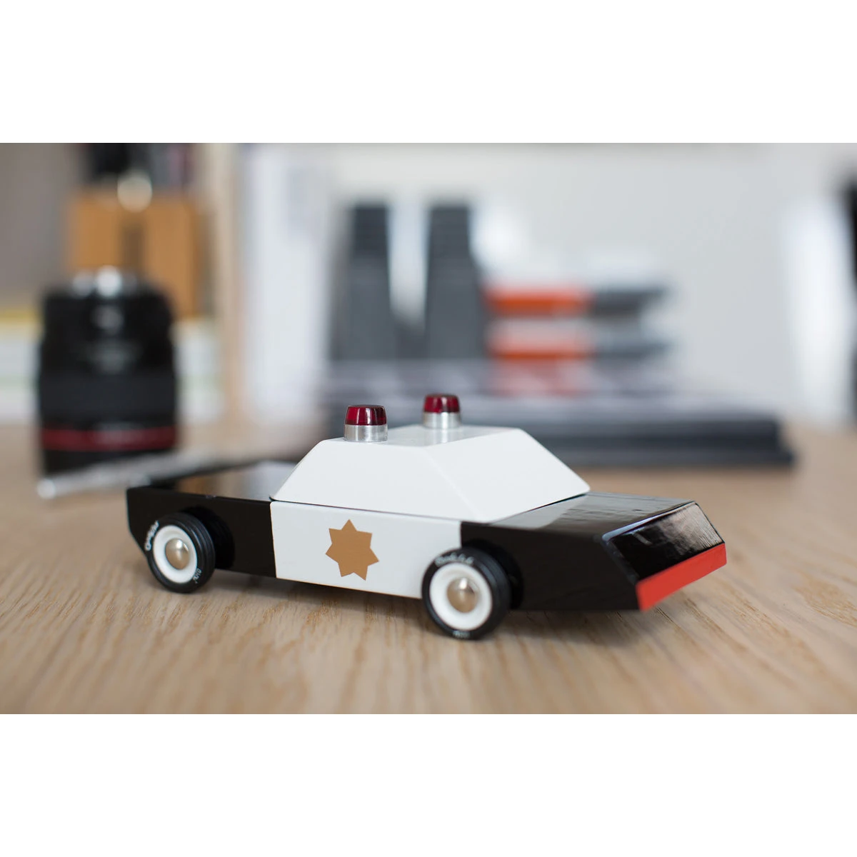 Candylab - Police Cruiser Wood Toy Car 4 Candylab - Police Cruiser Wood Toy Car - Image 2