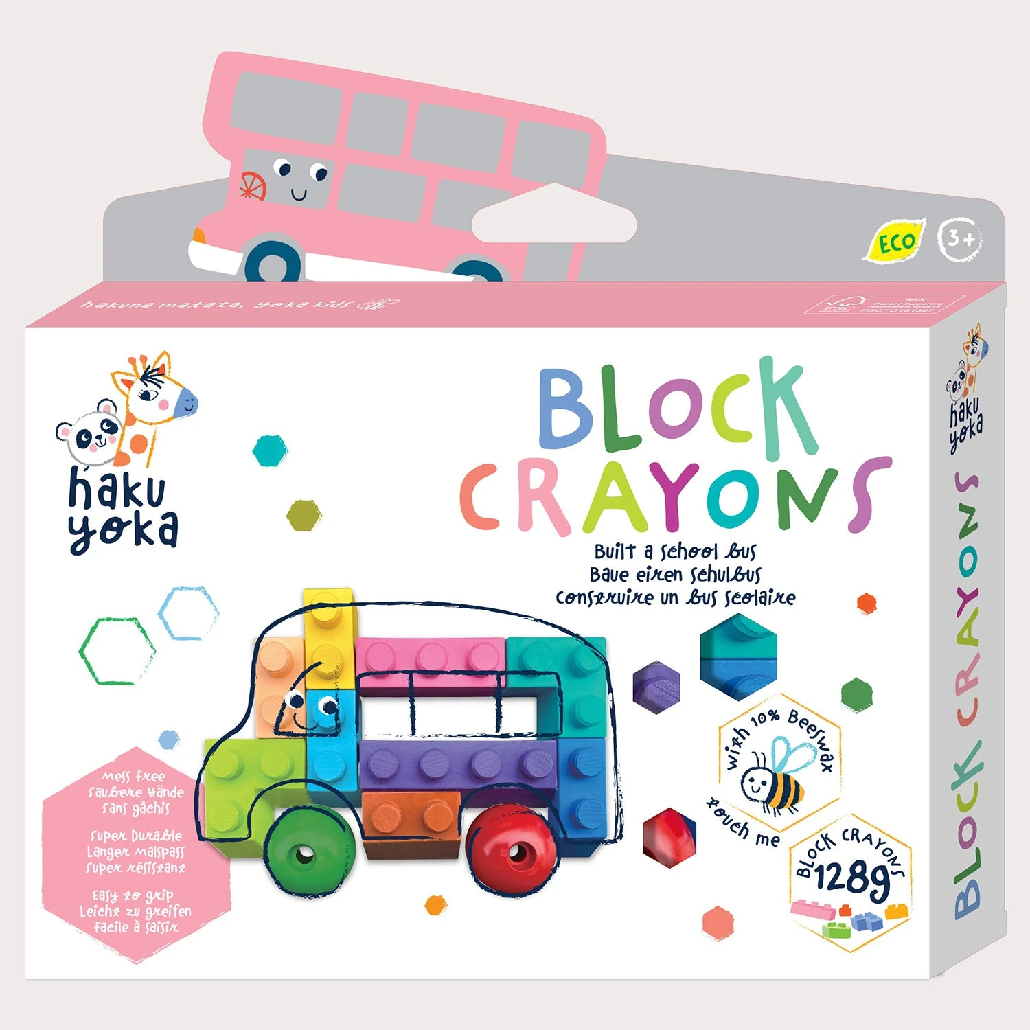 Block Crayons - School Bus 3 Block Crayons - School Bus