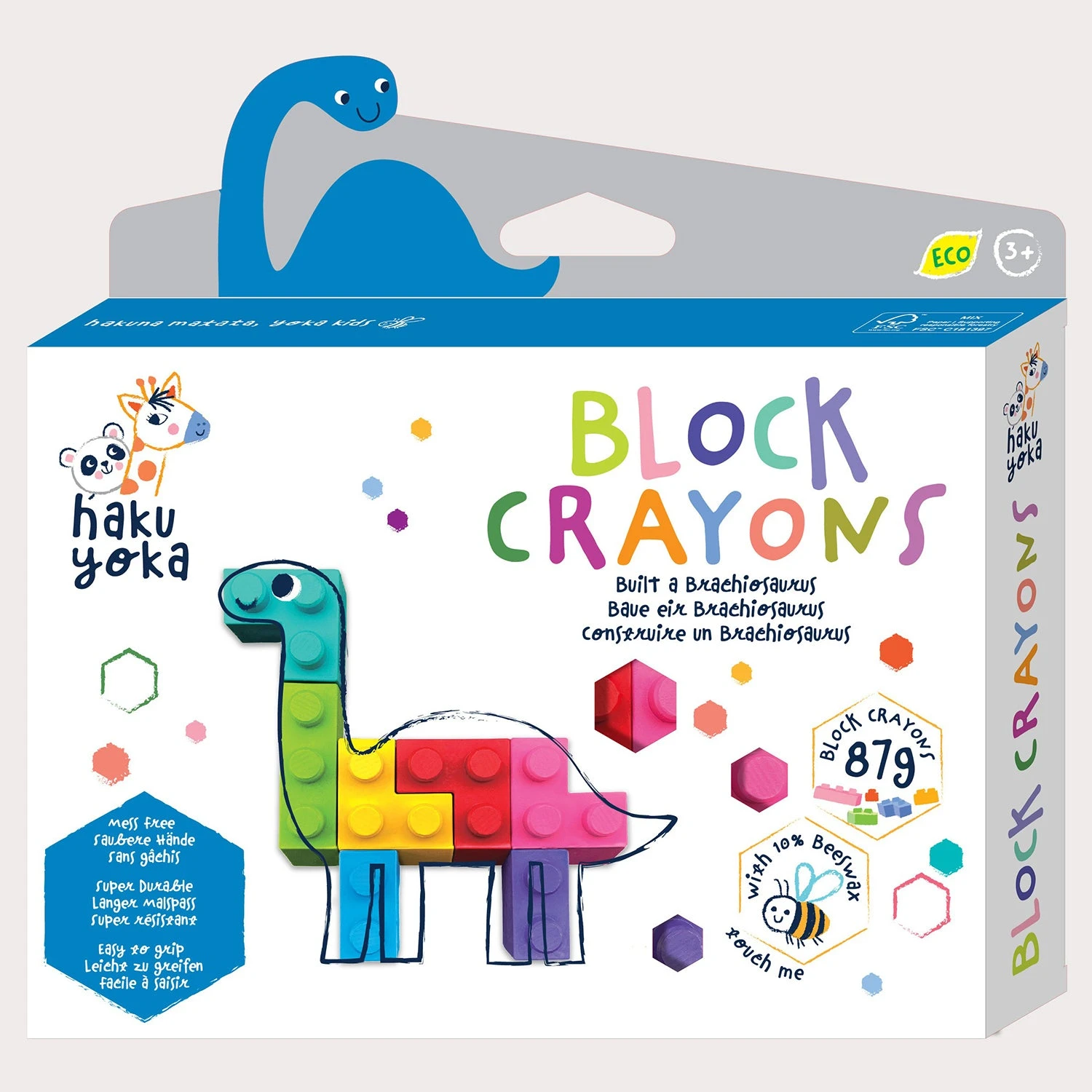 Block Crayons - Brachiosaurus 3 Block Crayons - Brachiosaurus