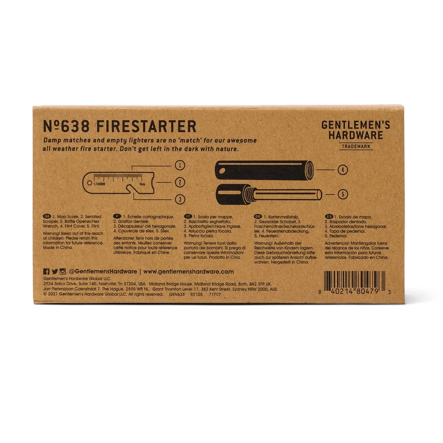 Gentlemen's Hardware Magnesium Fire Starter With Handle 5 Gentlemen's Hardware Magnesium Fire Starter With Handle - Image 3