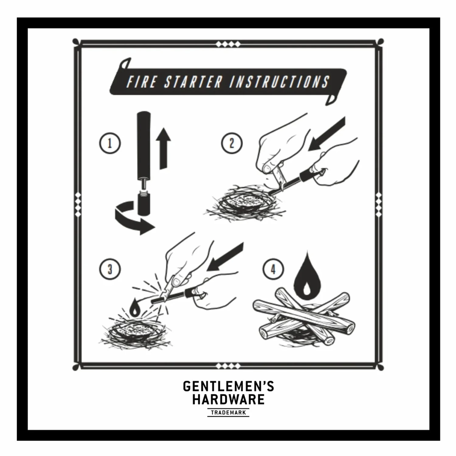 Gentlemen's Hardware Magnesium Fire Starter With Handle 6 Gentlemen's Hardware Magnesium Fire Starter With Handle - Image 4