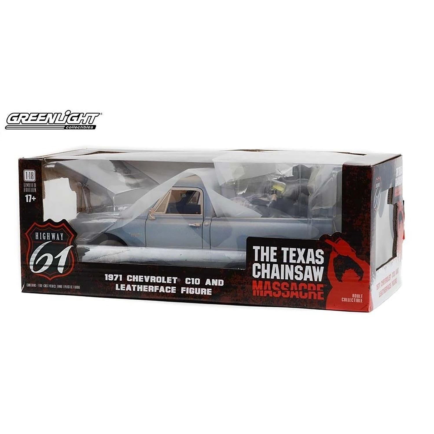 1:18 Texas Chainsaw Massacre With Leather Face Figure 1971 Chev C-10 Movie 5 1:18 Texas Chainsaw Massacre With Leather Face Figure 1971 Chev C-10 Movie - Image 3