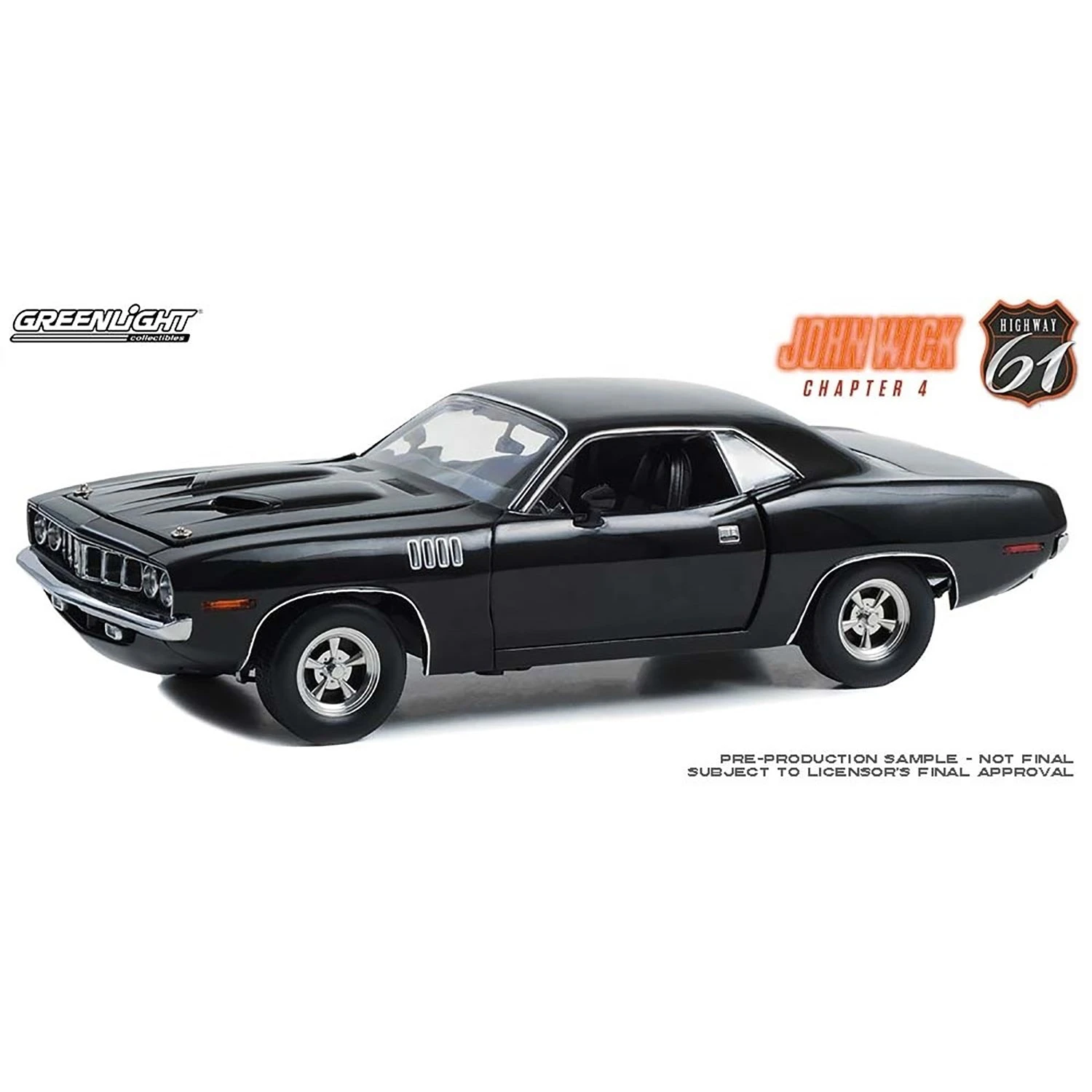 1:18 John Wick Chapter 4 (2023) 1971 Plymouth Cuda Movie 3 1:18 John Wick Chapter 4 (2023) 1971 Plymouth Cuda Movie