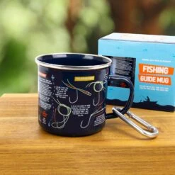 GIFT REPUBLIC Fishing Guide Enamel Mug