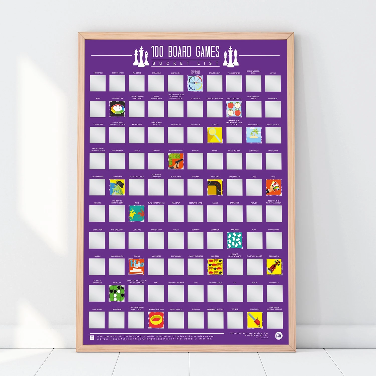 GIFT REPUBLIC 100 Board Games Bucket List Scratch Poster 2 GIFT REPUBLIC 100 Board Games Bucket List Scratch Poster