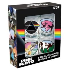 Aquarius Pink Floyd Shot Glass Set (4-Pack / 1.5oz)