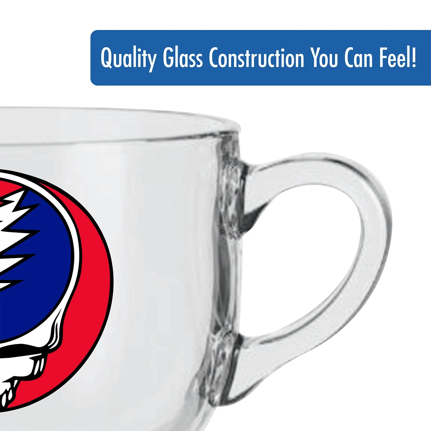 Grateful Dead - Steal Your Face Glass Soup Mug 6 Grateful Dead - Steal Your Face Glass Soup Mug - Image 4