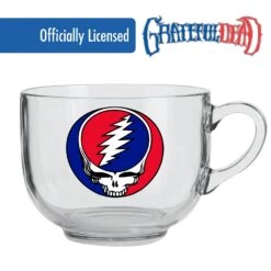 Grateful Dead - Steal Your Face Glass Soup Mug 12 Grateful Dead - Steal Your Face Glass Soup Mug -Toy Sale Store ICU 03204 5