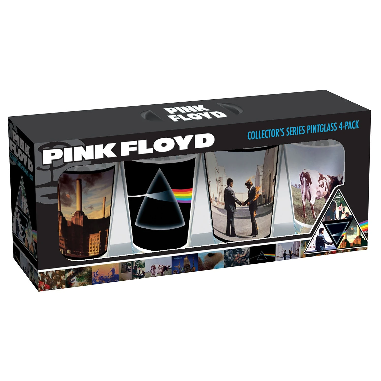 Pink Floyd Album Covers Pint Glasses - 4 Pack 3 Pink Floyd Album Covers Pint Glasses - 4 Pack