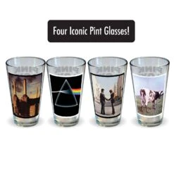 Pink Floyd Album Covers Pint Glasses - 4 Pack 10 Pink Floyd Album Covers Pint Glasses - 4 Pack -Toy Sale Store ICU 05031 2