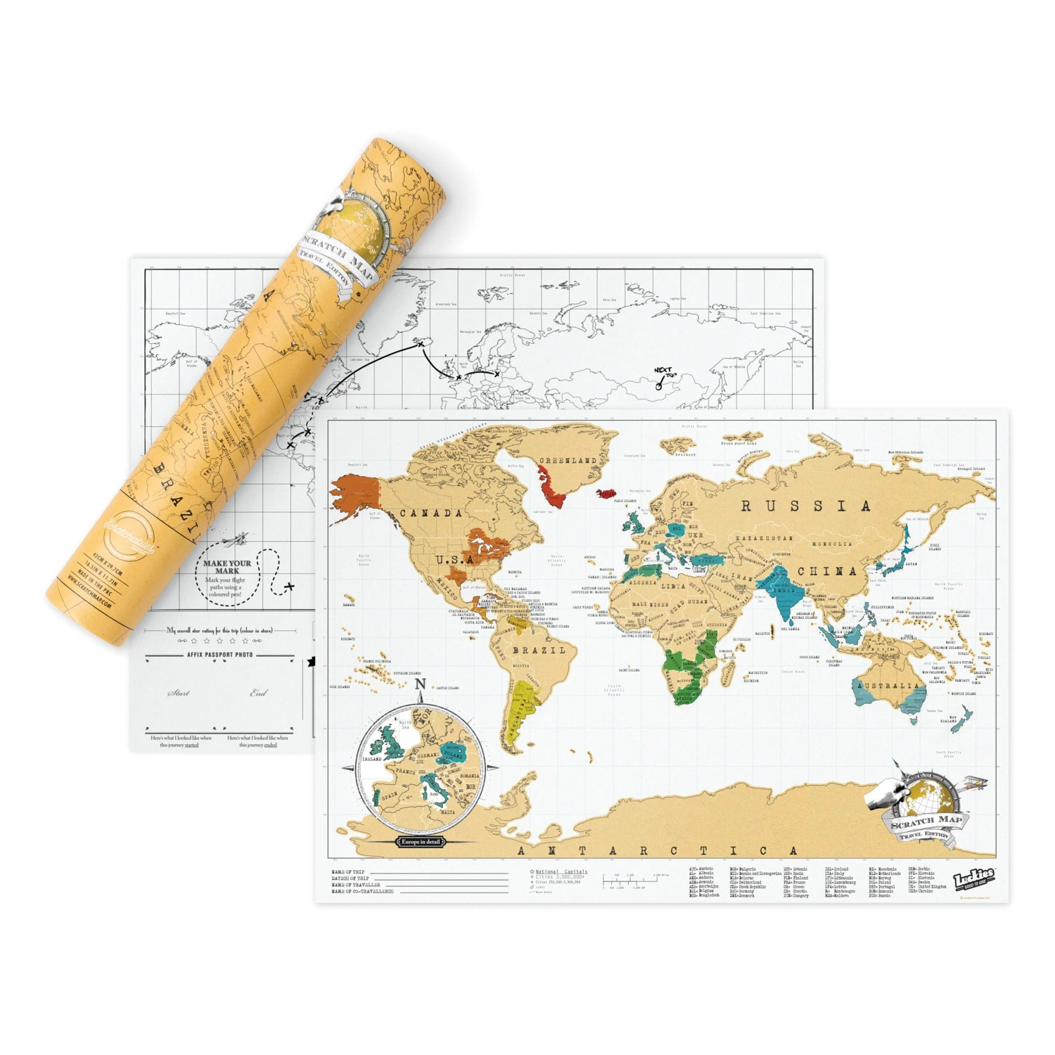 Luckies Scratch Map Travel Edition 3 Luckies Scratch Map Travel Edition