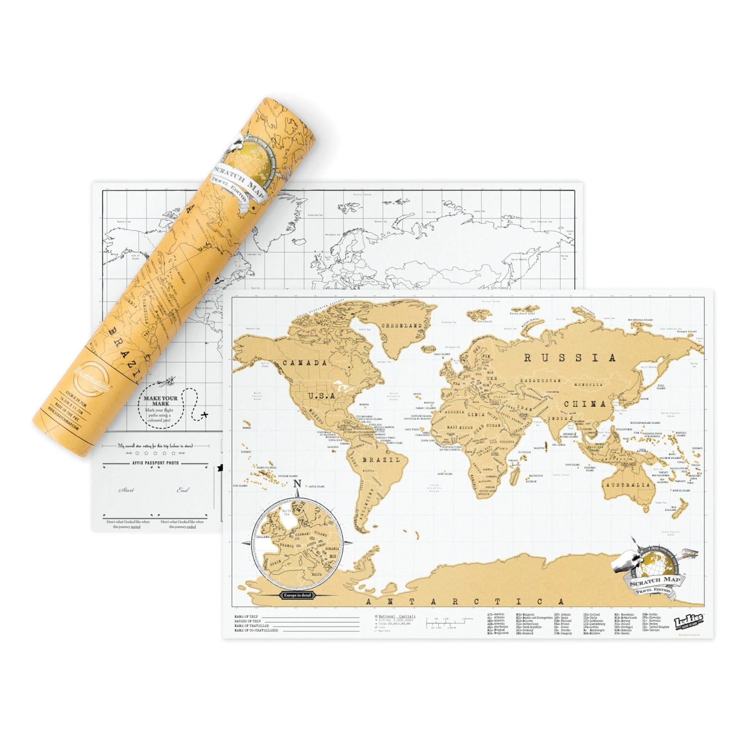 Luckies Scratch Map Travel Edition 5 Luckies Scratch Map Travel Edition - Image 3