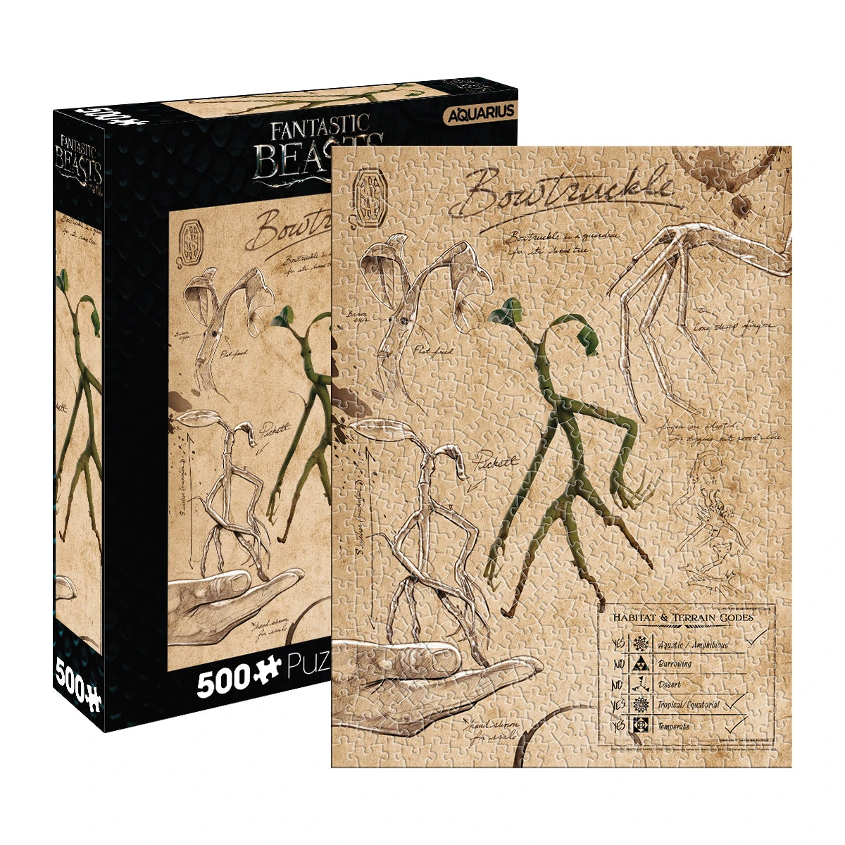 Aquarius Fantastic Beasts Bowtruckle 500pc Puzzle 3 Aquarius Fantastic Beasts Bowtruckle 500pc Puzzle