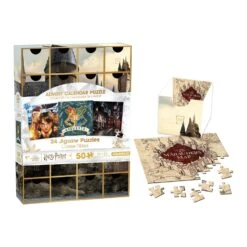 Aquarius Harry Potter Advent Calendar Puzzle (24 Jigsaw Puzzles / 50 Pieces Each)