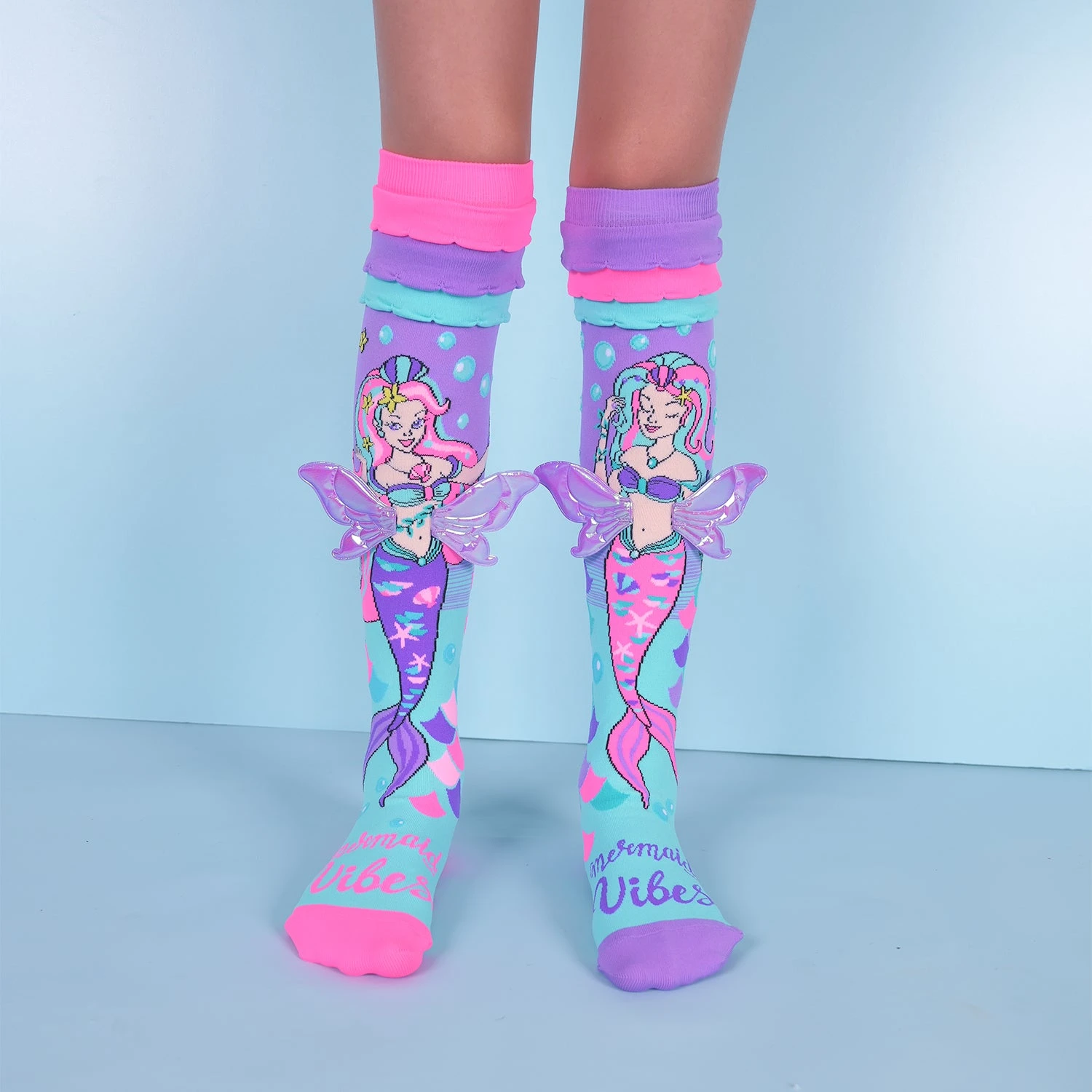 Mermaid Vibes Socks With Wings 3 Mermaid Vibes Socks With Wings