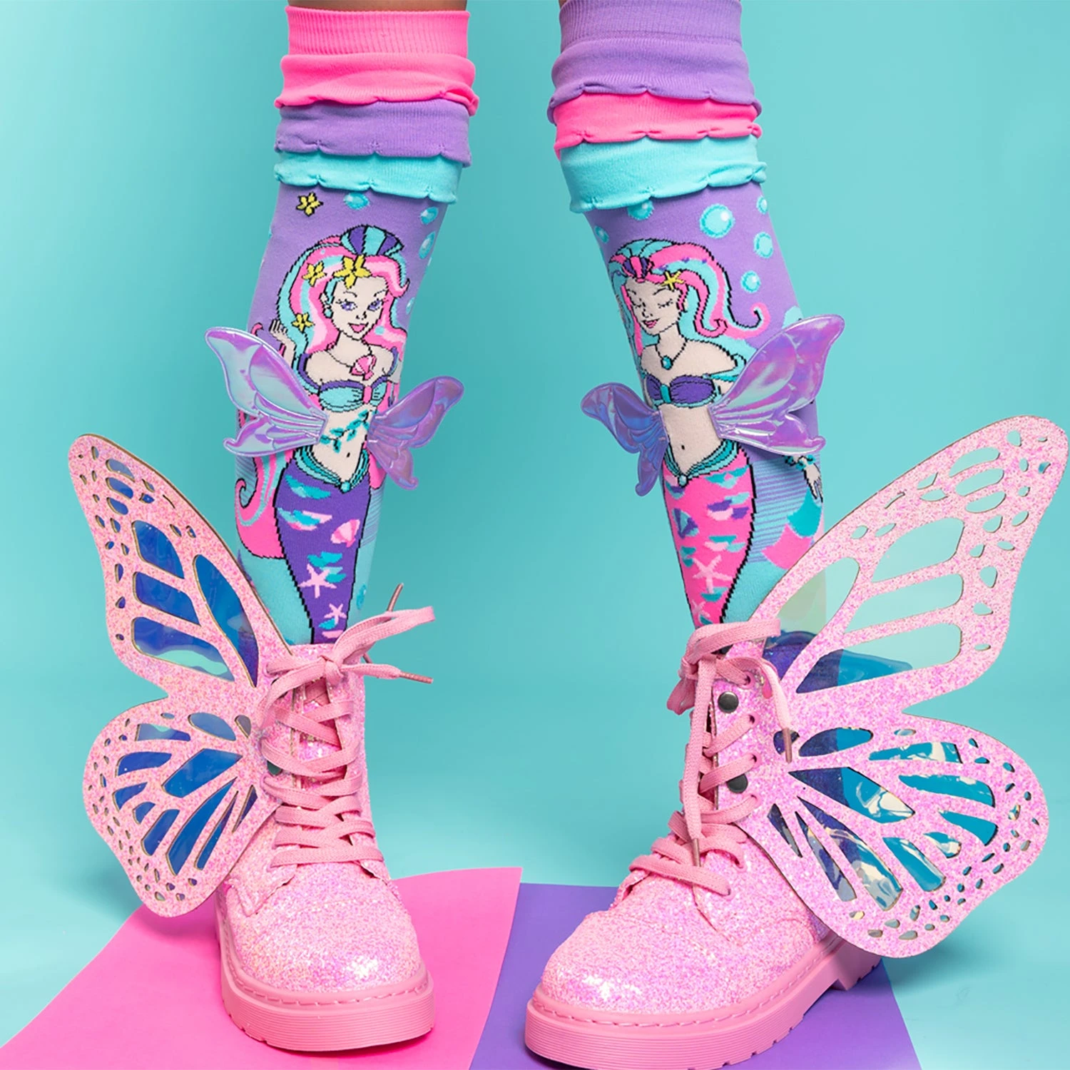 Mermaid Vibes Socks With Wings 5 Mermaid Vibes Socks With Wings - Image 3