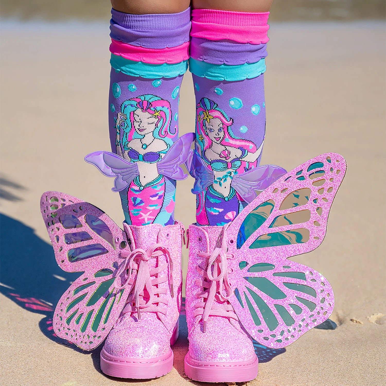 Mermaid Vibes Socks With Wings 7 Mermaid Vibes Socks With Wings - Image 5