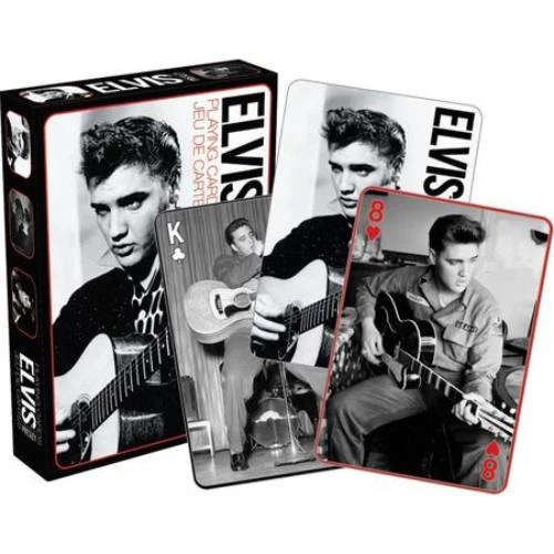 Aquarius Elvis - Black & White Playing Cards 3 Aquarius Elvis - Black & White Playing Cards