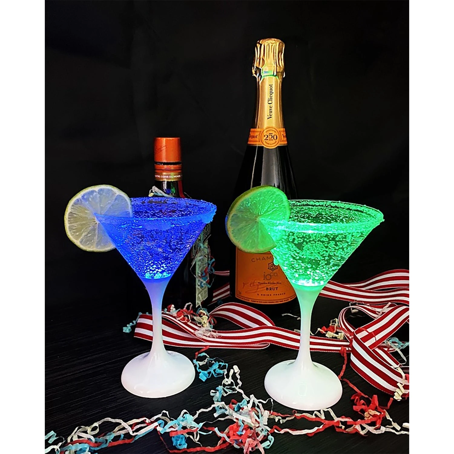 LED Cocktail Party Glasses (Set Of 2) - Yellow 3 LED Cocktail Party Glasses (Set Of 2) - Yellow