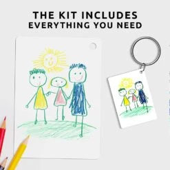 Kids Drawing Shrink Keyring Kit 12 Kids Drawing Shrink Keyring Kit -Toy Sale Store PI KDS DRW KRNG 1 4