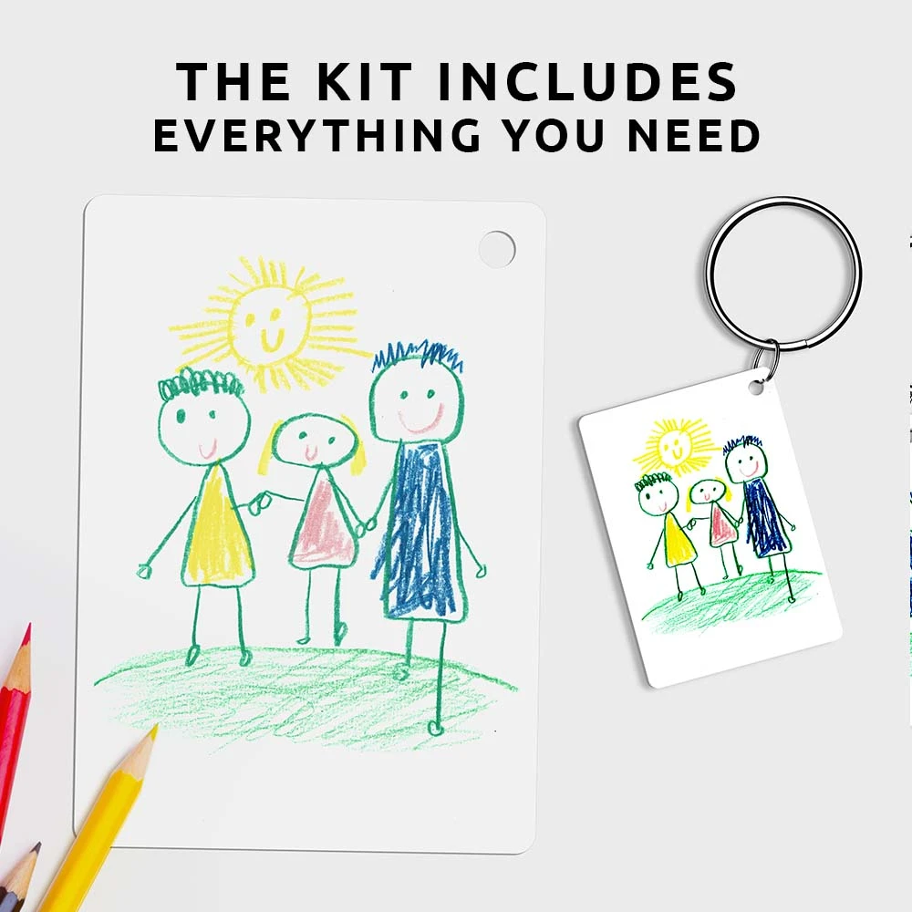 Kids Drawing Shrink Keyring Kit 6 Kids Drawing Shrink Keyring Kit - Image 4