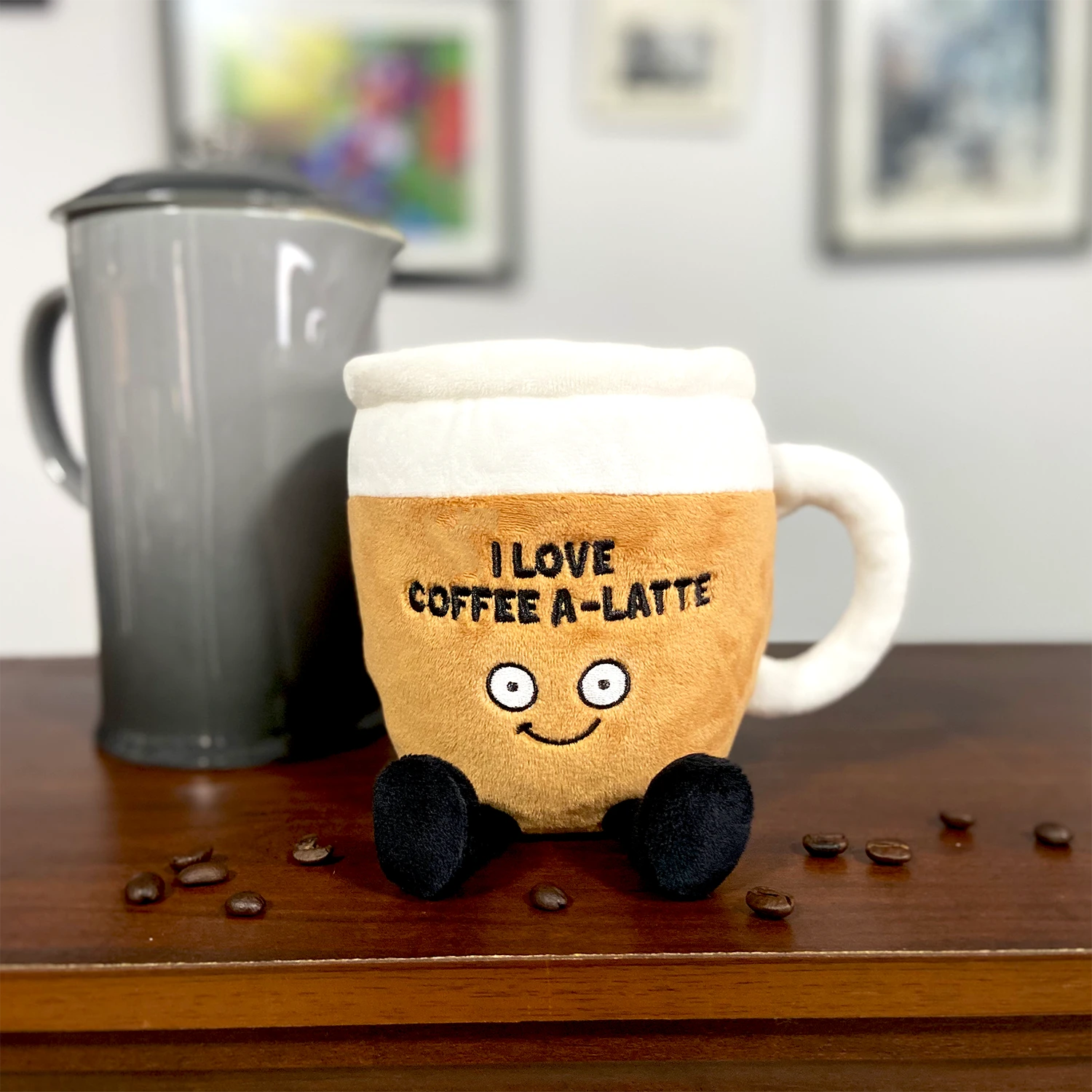 "I Love Coffee A-Latte" Plush Coffee 3 "I Love Coffee A-Latte" Plush Coffee