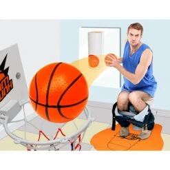 Thumbs Up Slam Dunk Toilet Basketball