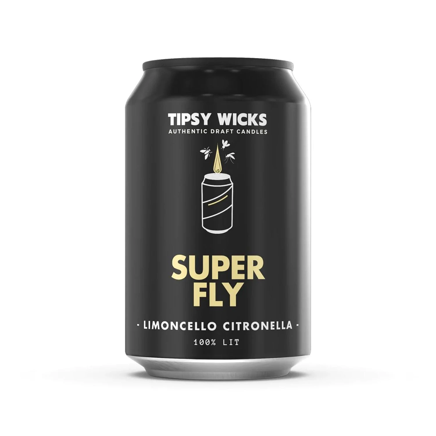 Tipsy Wicks - Alcohol Scented Soy Wax Candle (300mL Can Size) - Super Fly 3 Tipsy Wicks - Alcohol Scented Soy Wax Candle (300mL Can Size) - Super Fly