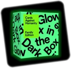 Cards Against Humanity Family Edition First Expansion Glow In The Dark Box