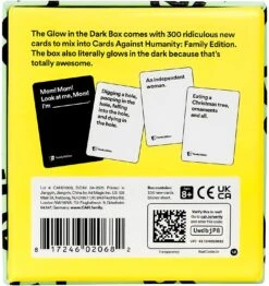 Cards Against Humanity Family Edition First Expansion Glow In The Dark Box 10 Cards Against Humanity Family Edition First Expansion Glow In The Dark Box -Toy Sale Store VR CAHGND 4