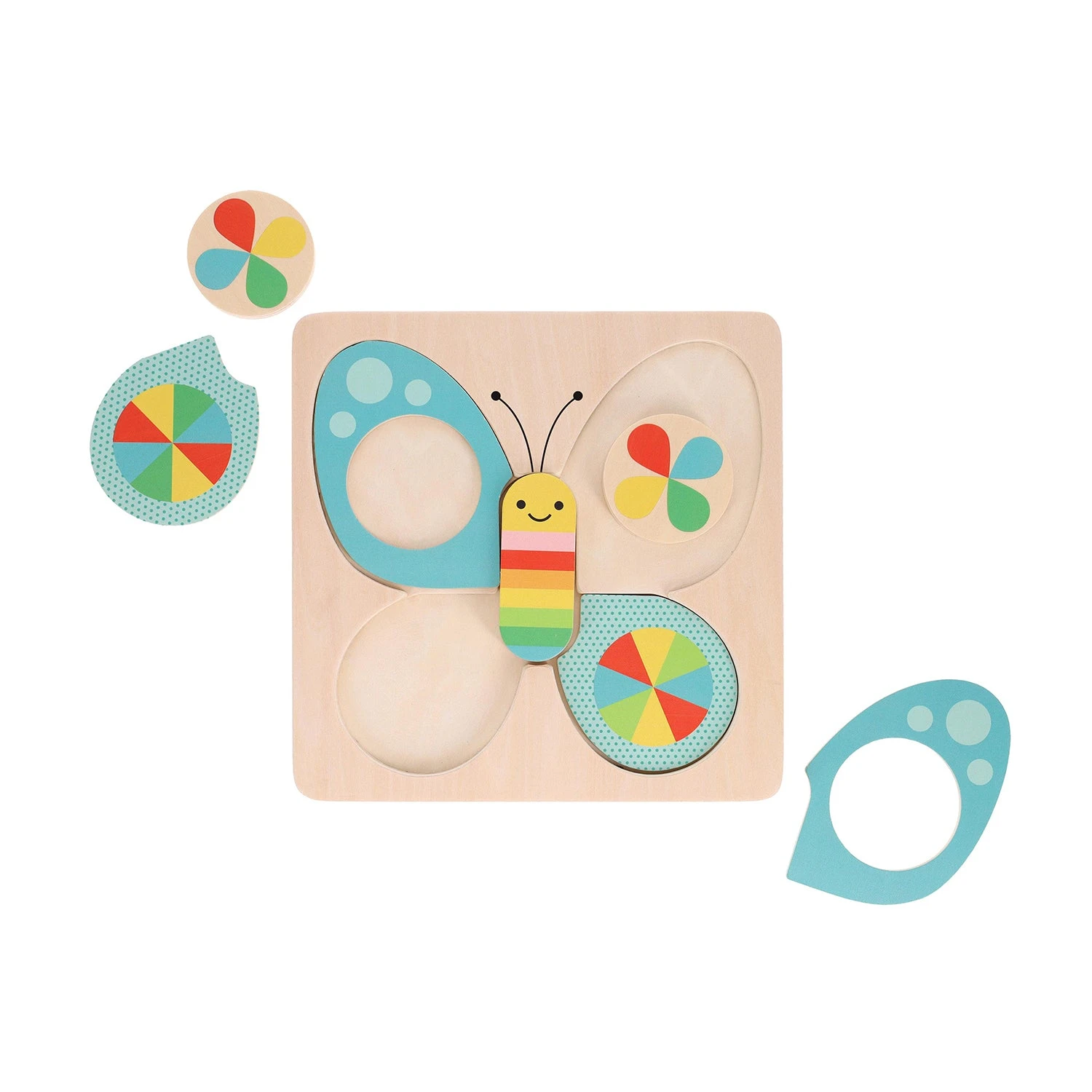 Petit Collage Chunky Wood Puzzle - Little Butterfly 5 Petit Collage Chunky Wood Puzzle - Little Butterfly - Image 3